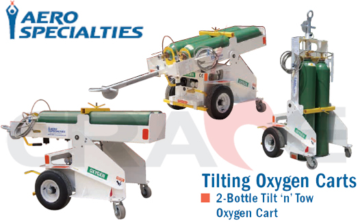 AEROSPECIALTIES/ͨwC(j)pƿ܇/2-Bottle TiltnTow Oxygen Cart